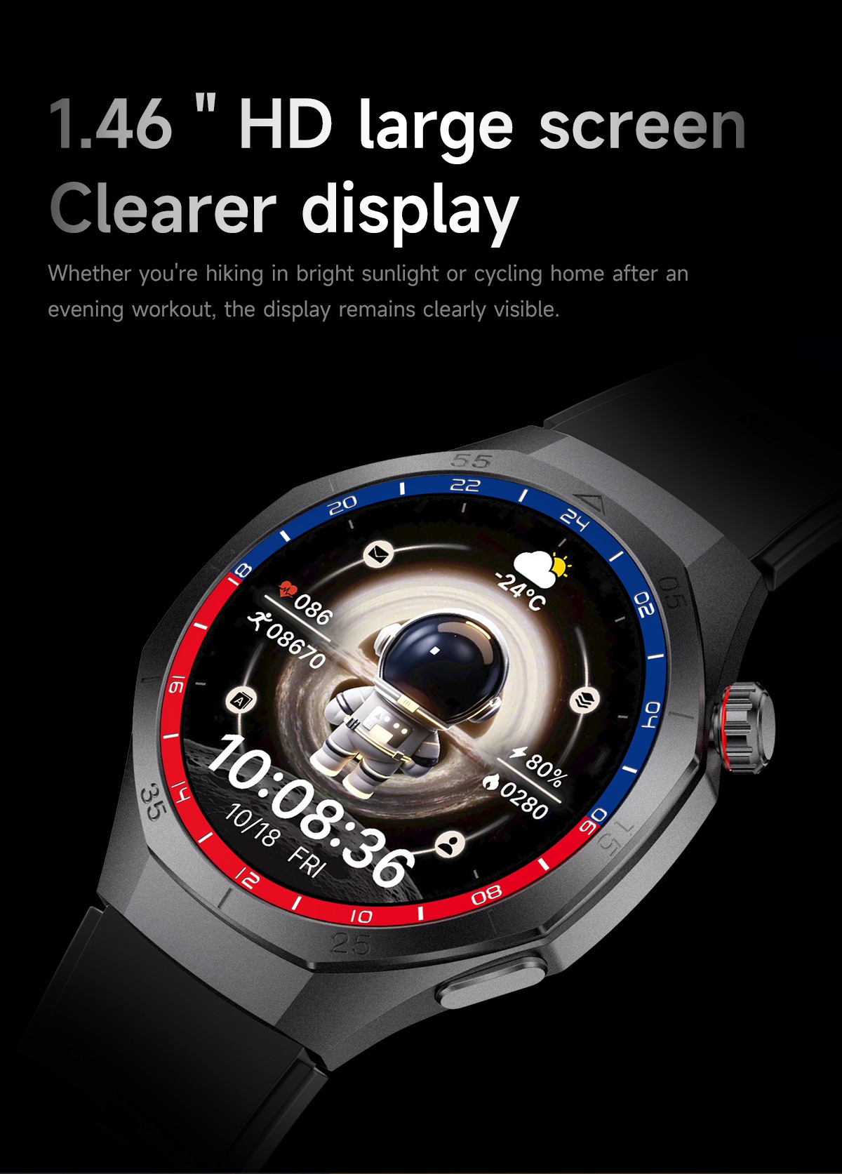 Philippe Palmer Smart Watch LP16 NFC Compass Silver - 5