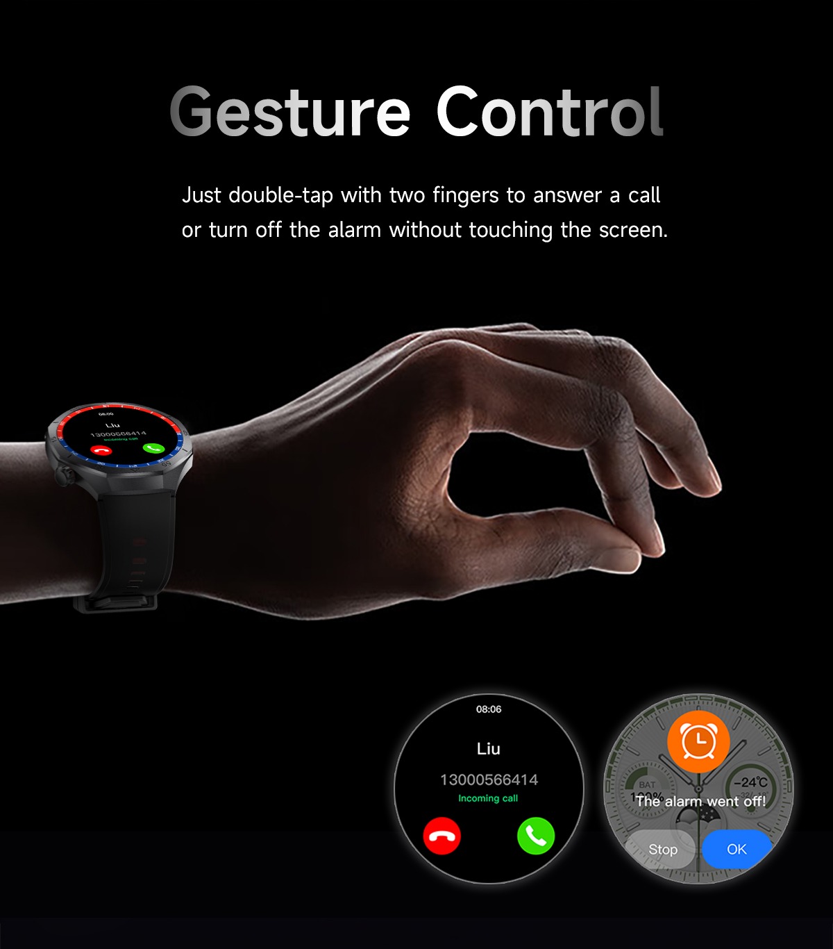 Philippe Palmer Smart Watch LP16 NFC Compass Silver - 8