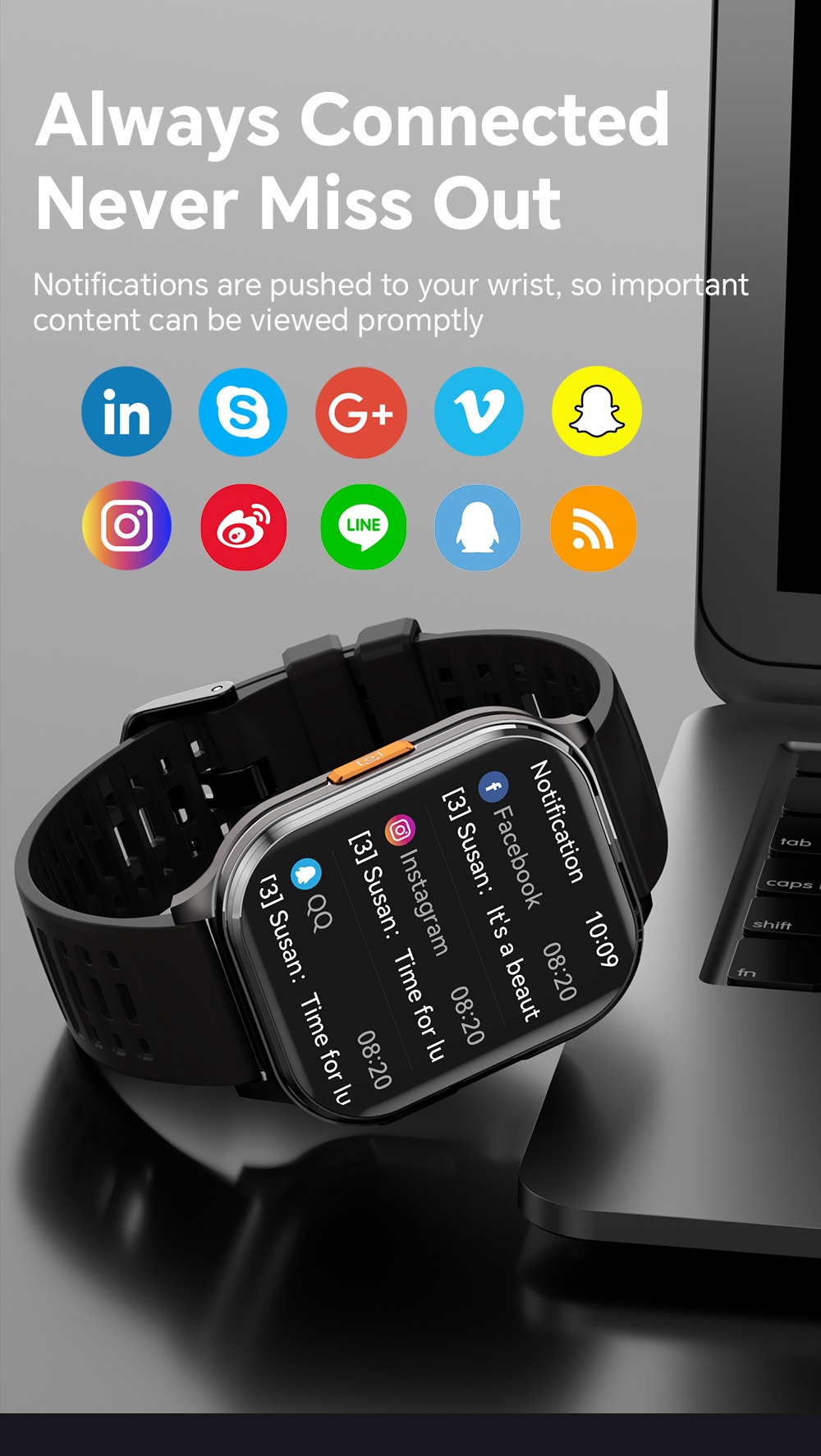 Philippe Palmer Smart Watch LP62 Camera Orange - 13
