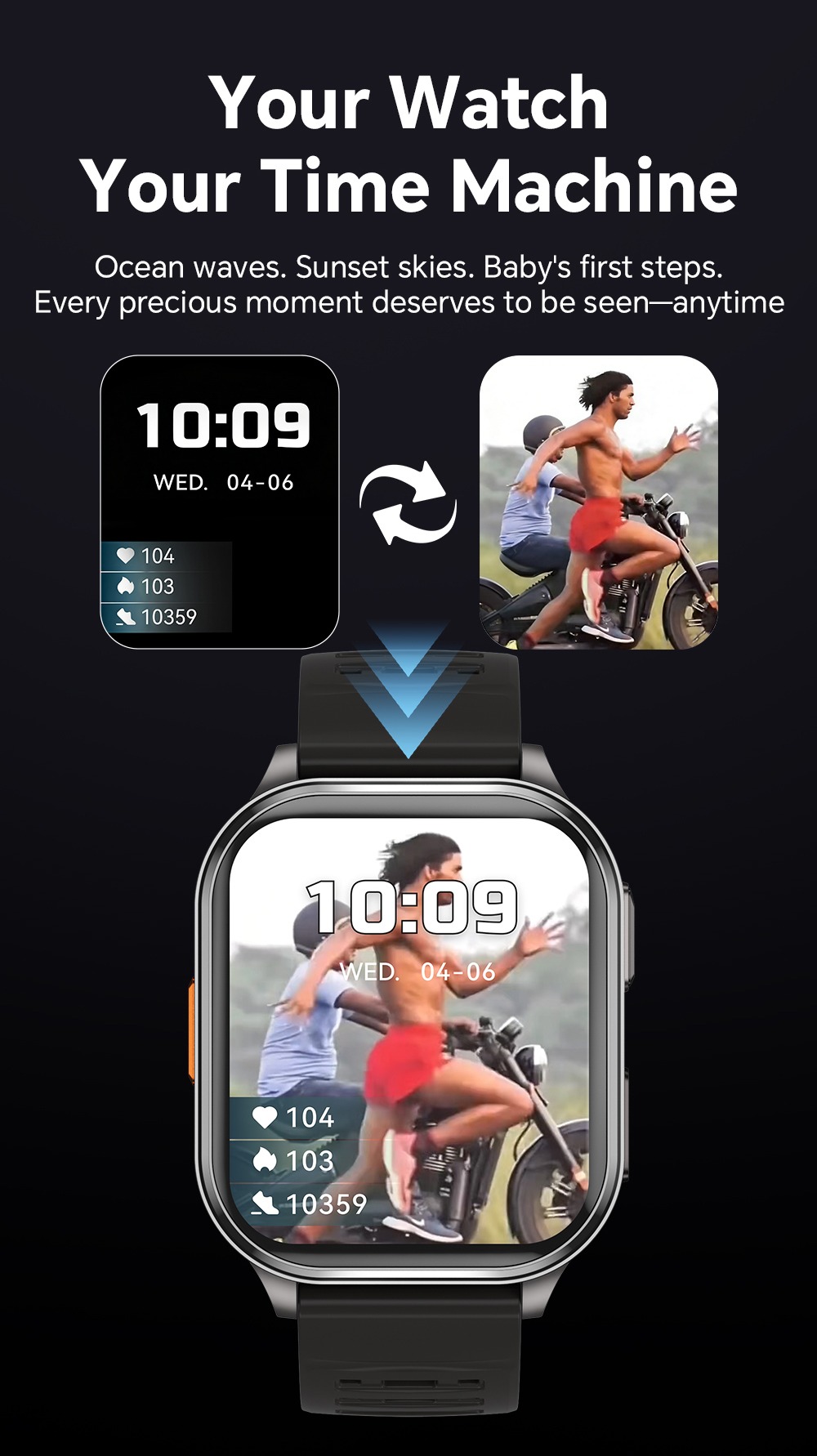 Philippe Palmer Smart Watch LP62 Camera Orange - 15
