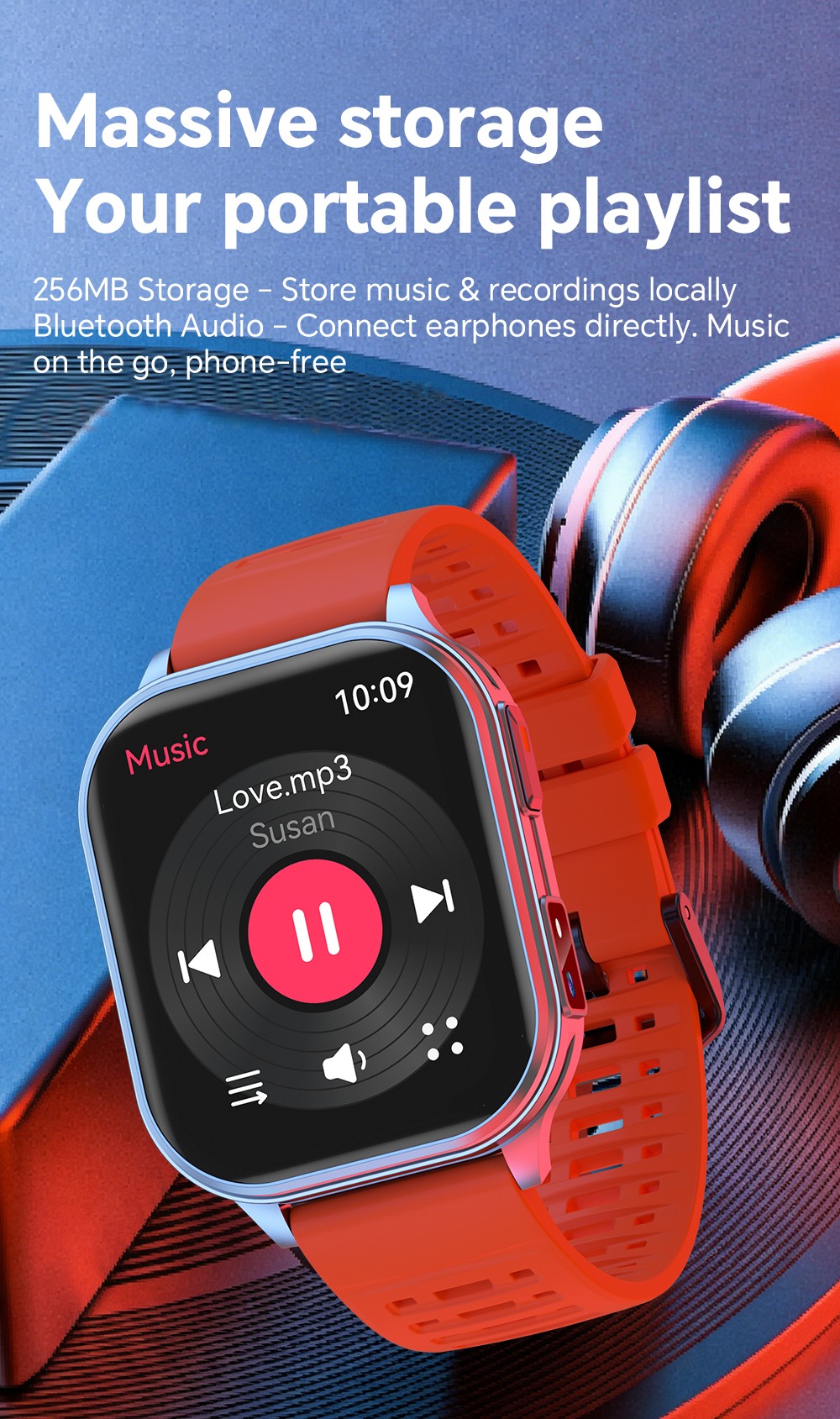 Philippe Palmer Smart Watch LP62 Camera Orange - 8