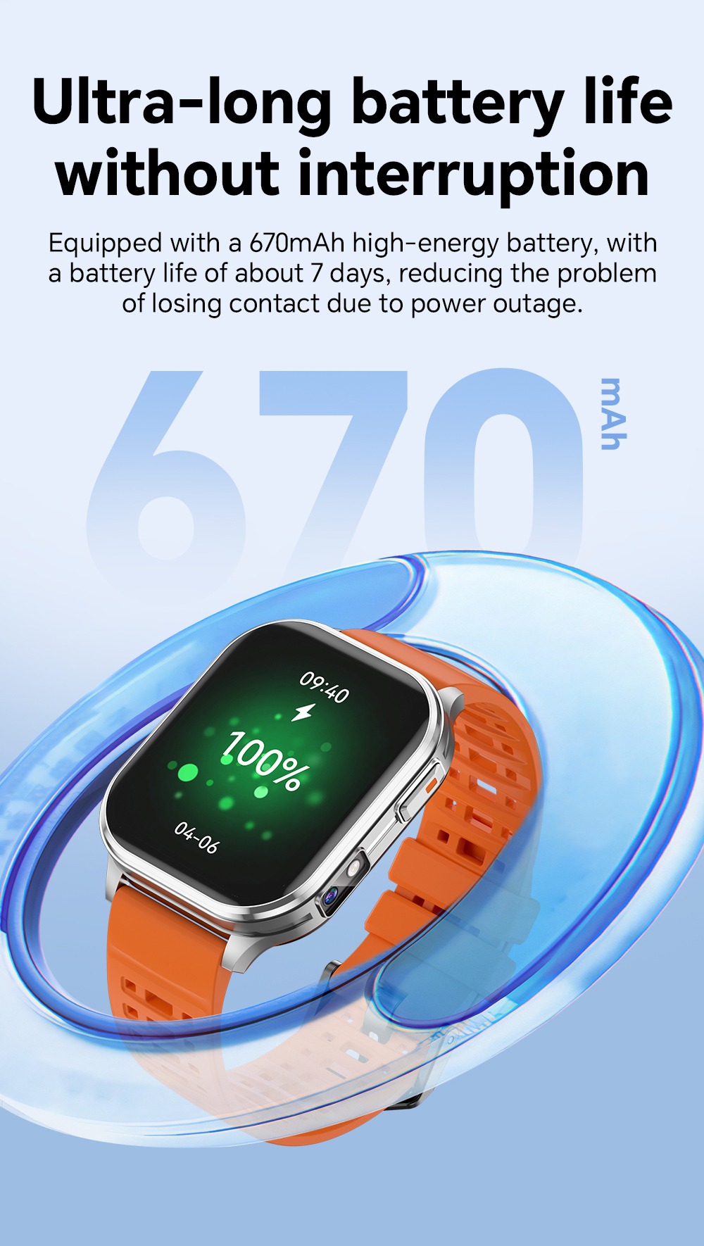 Philippe Palmer Smart Watch LP62 Camera Orange - 16
