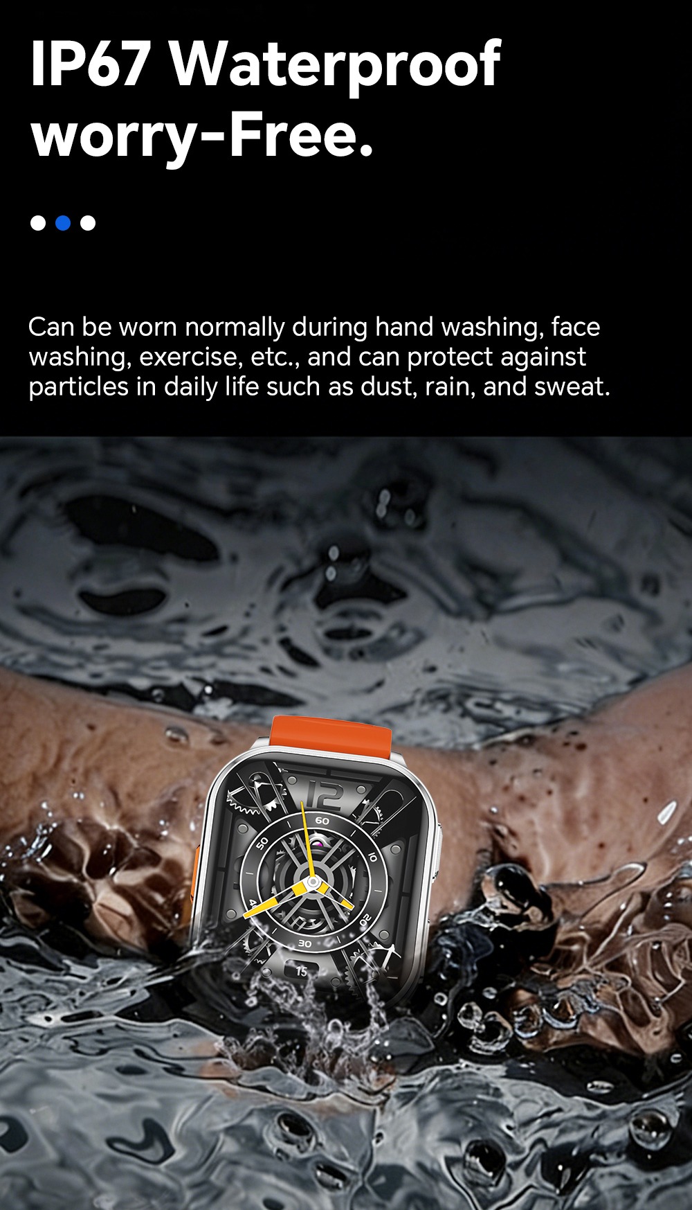 Philippe Palmer Smart Watch LP62 Camera Orange - 12