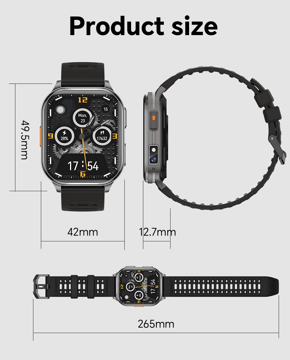 Philippe Palmer Smart Watch LP62 Camera Orange - 18