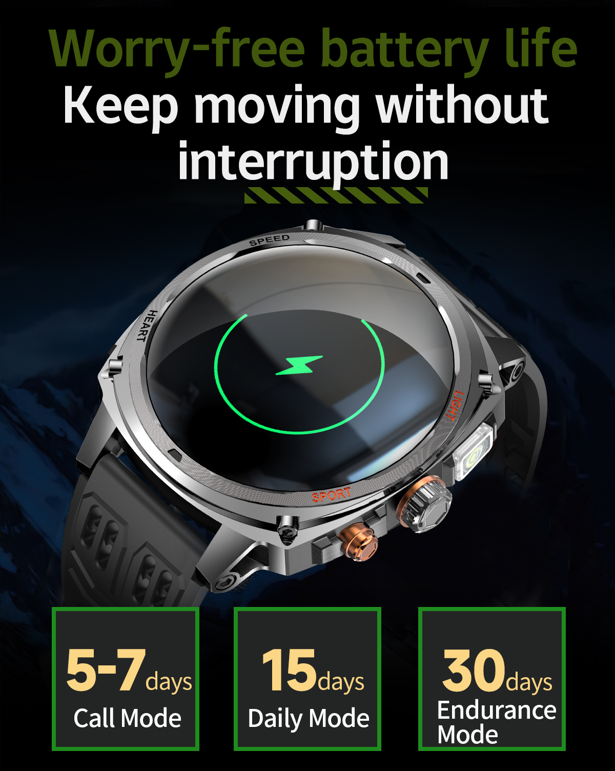 Philippe Palmer Smart Watch LP73 AMOLED Silver Rubber - 17