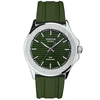 Kompass Riviera Silver Case Green Dial
