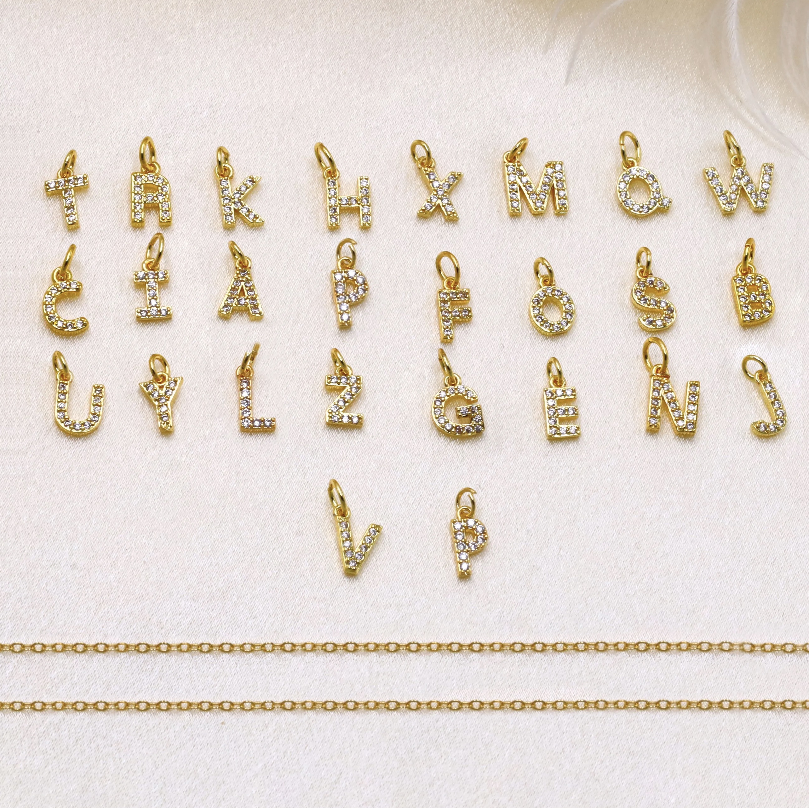 Céleste Necklace Stone Letter 18K Gold - 3