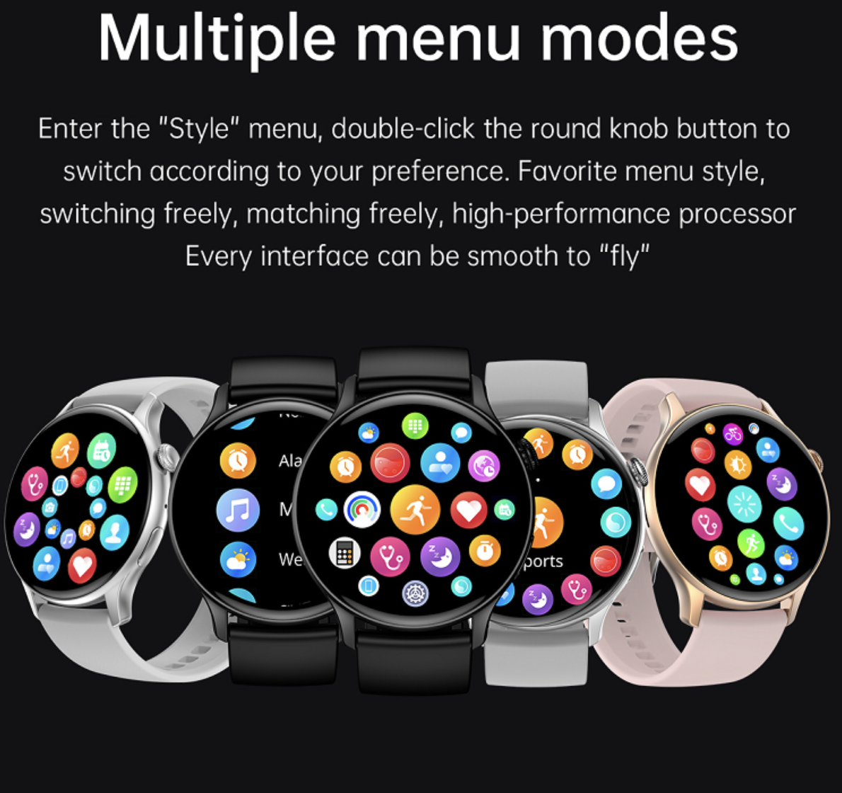 Philippe Palmer Smart Watch LP55 AMOLED Gold/Pink - 21