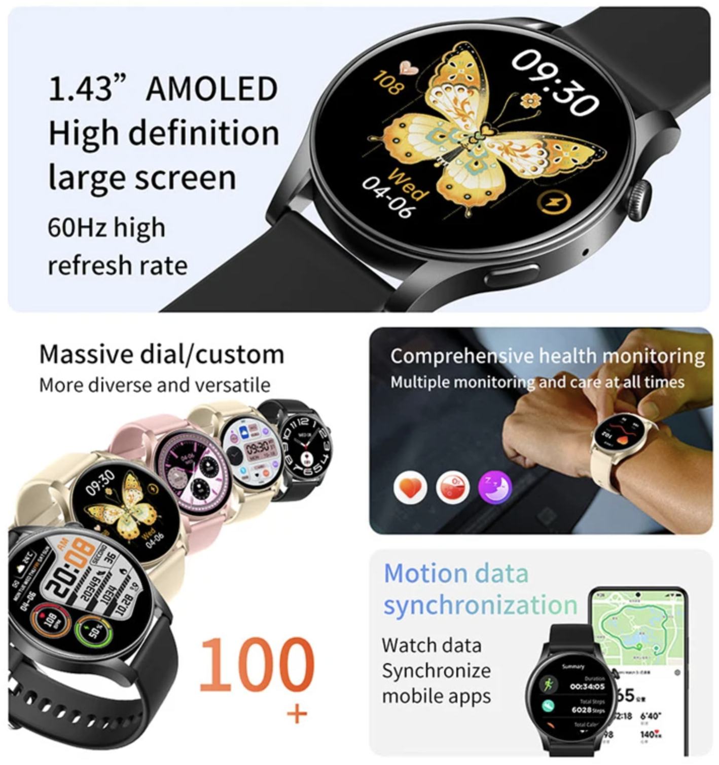 Philippe Palmer Smart Watch LP58 AMOLED Black - 12