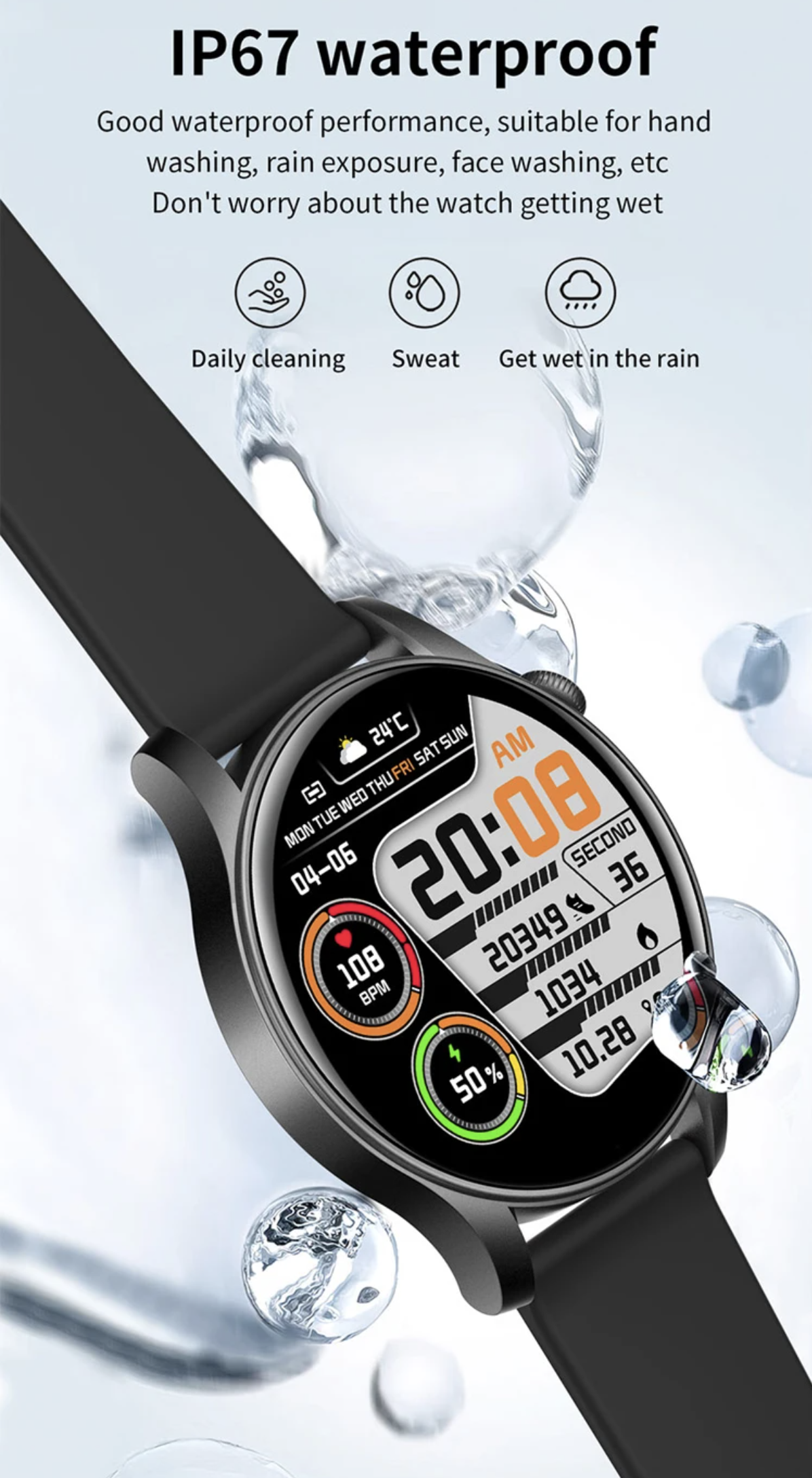 Philippe Palmer Smart Watch LP58 AMOLED Gold - 26