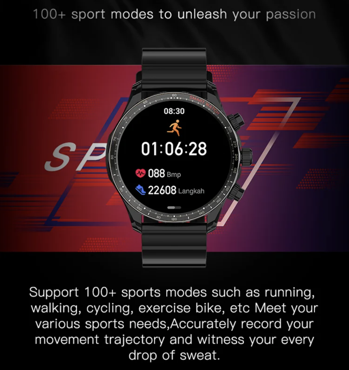 Philippe Palmer Smart Watch LP85 AMOLED Gold - 17
