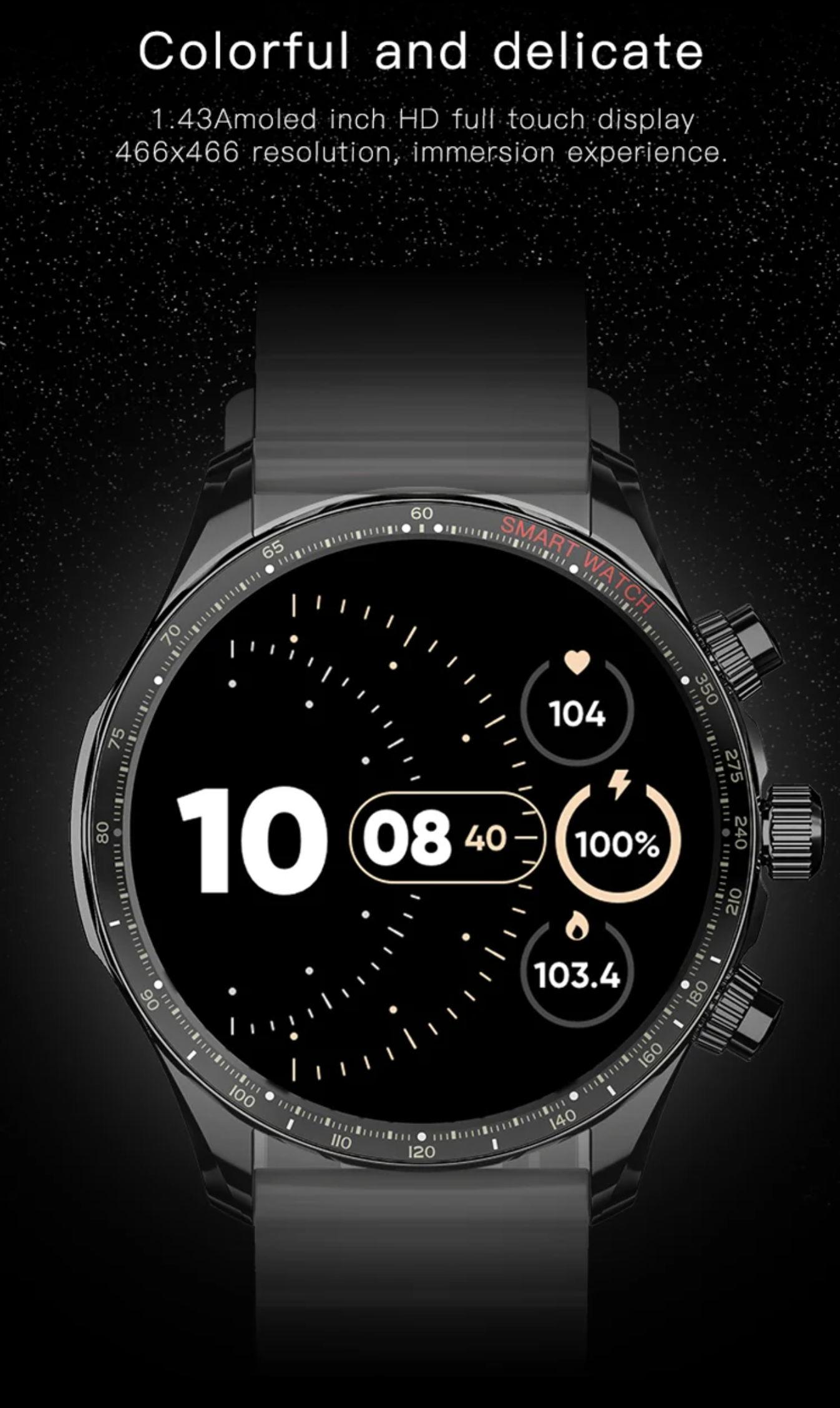 Philippe Palmer Smart Watch LP85 AMOLED Gold - 11