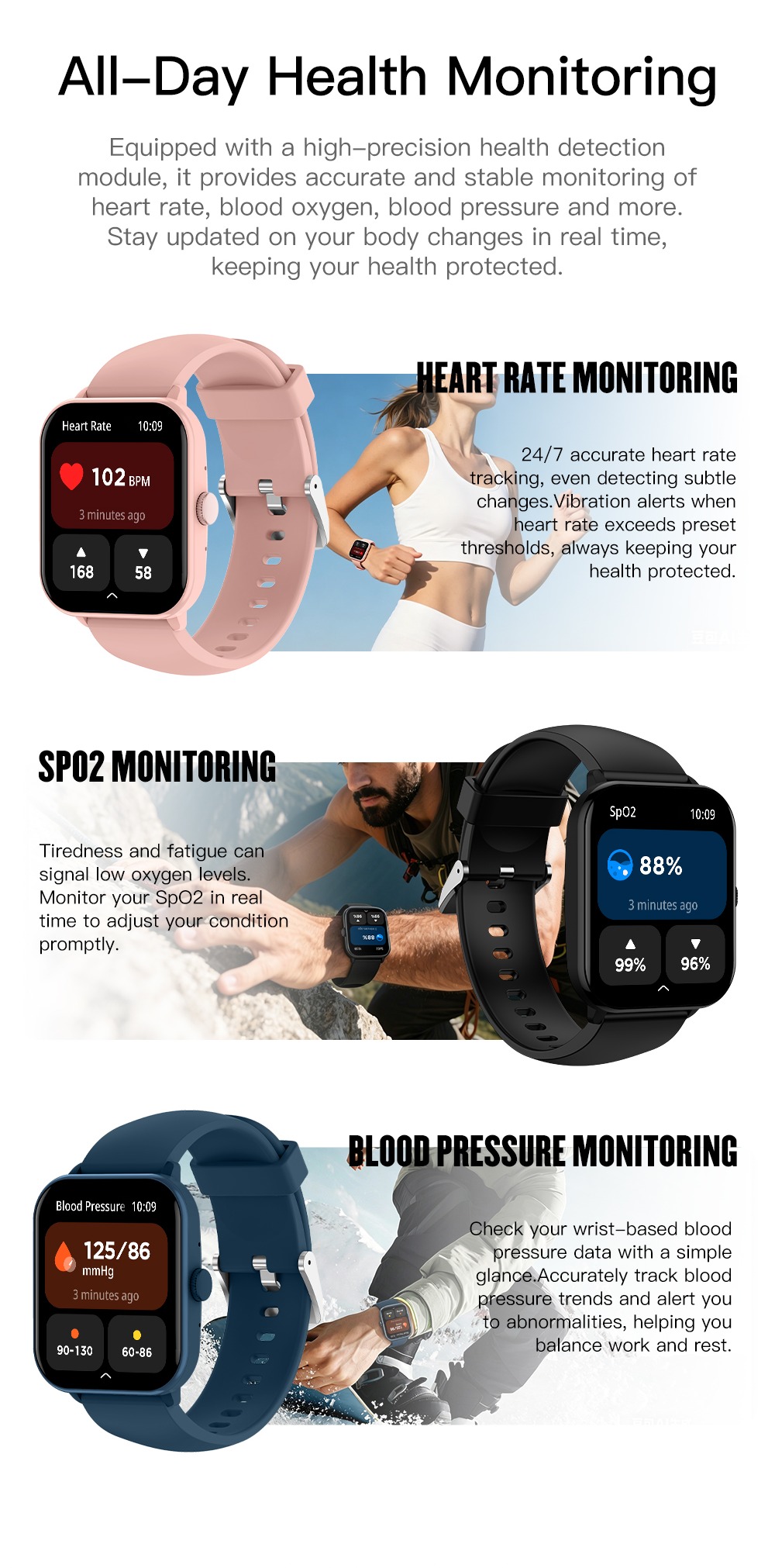 Philippe Palmer Smart Watch LP41 Blue - 6