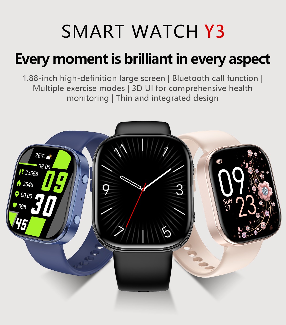 Philippe Palmer Smart Watch LP49 Blue - 3