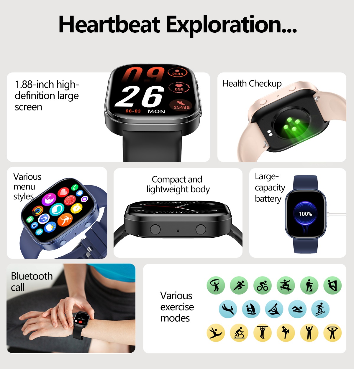 Philippe Palmer Smart Watch LP49 Pink - 5