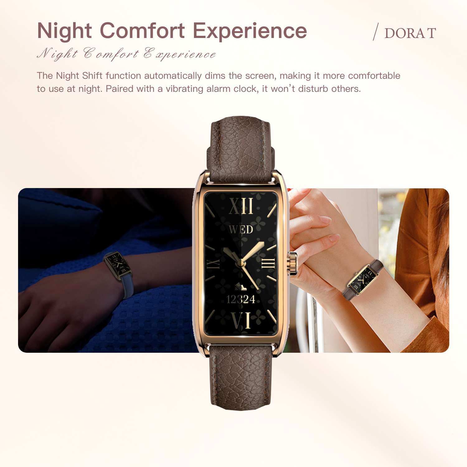 Philippe Palmer Smart Watch LP80 AMOLED Ladies Black Brown - 15