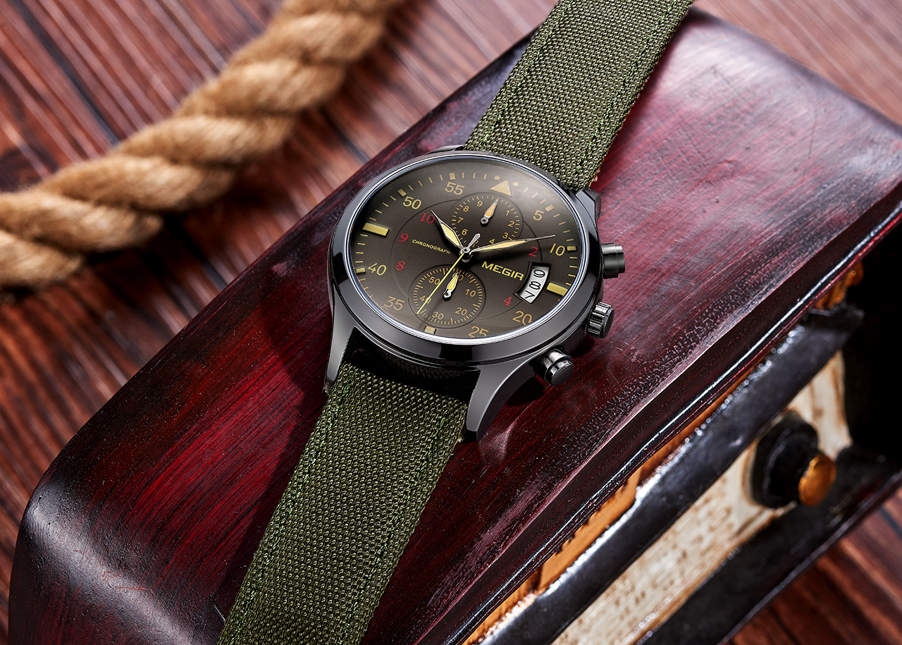 Megir hotsell aviator chronometer