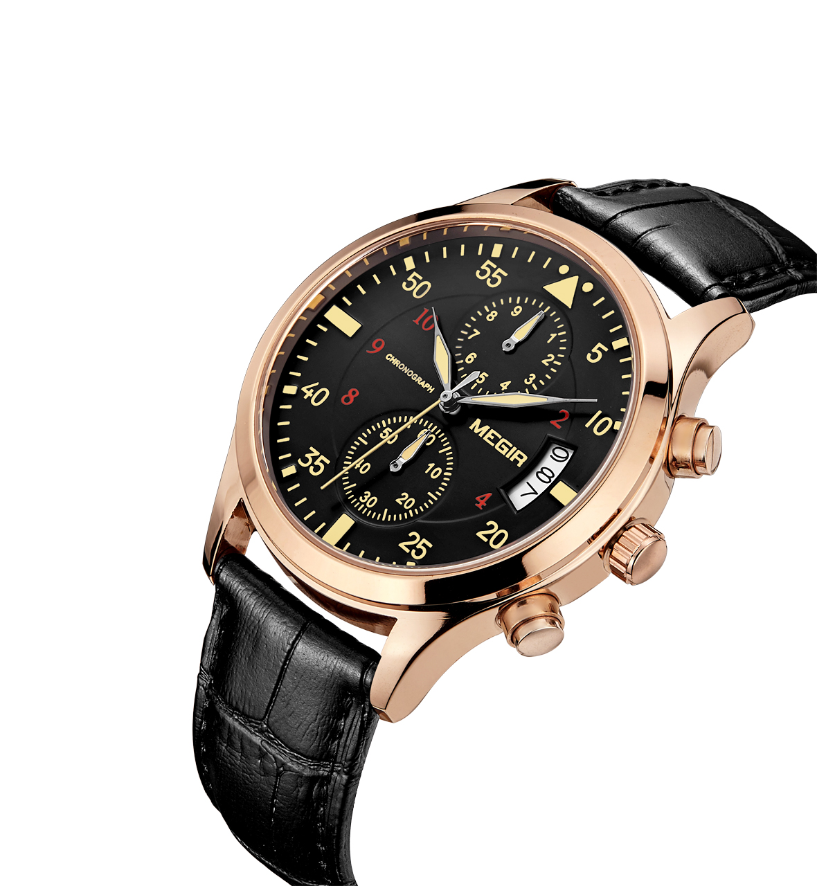 Megir Fighter Pilot Rose Gold Black - 3