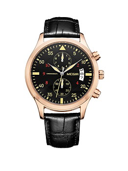 Megir Fighter Pilot Rose Gold Black