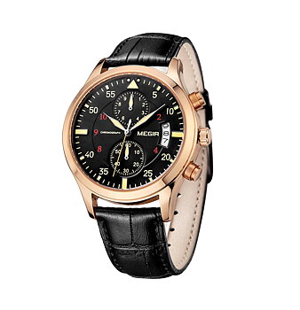 Megir Fighter Pilot Rose Gold Black