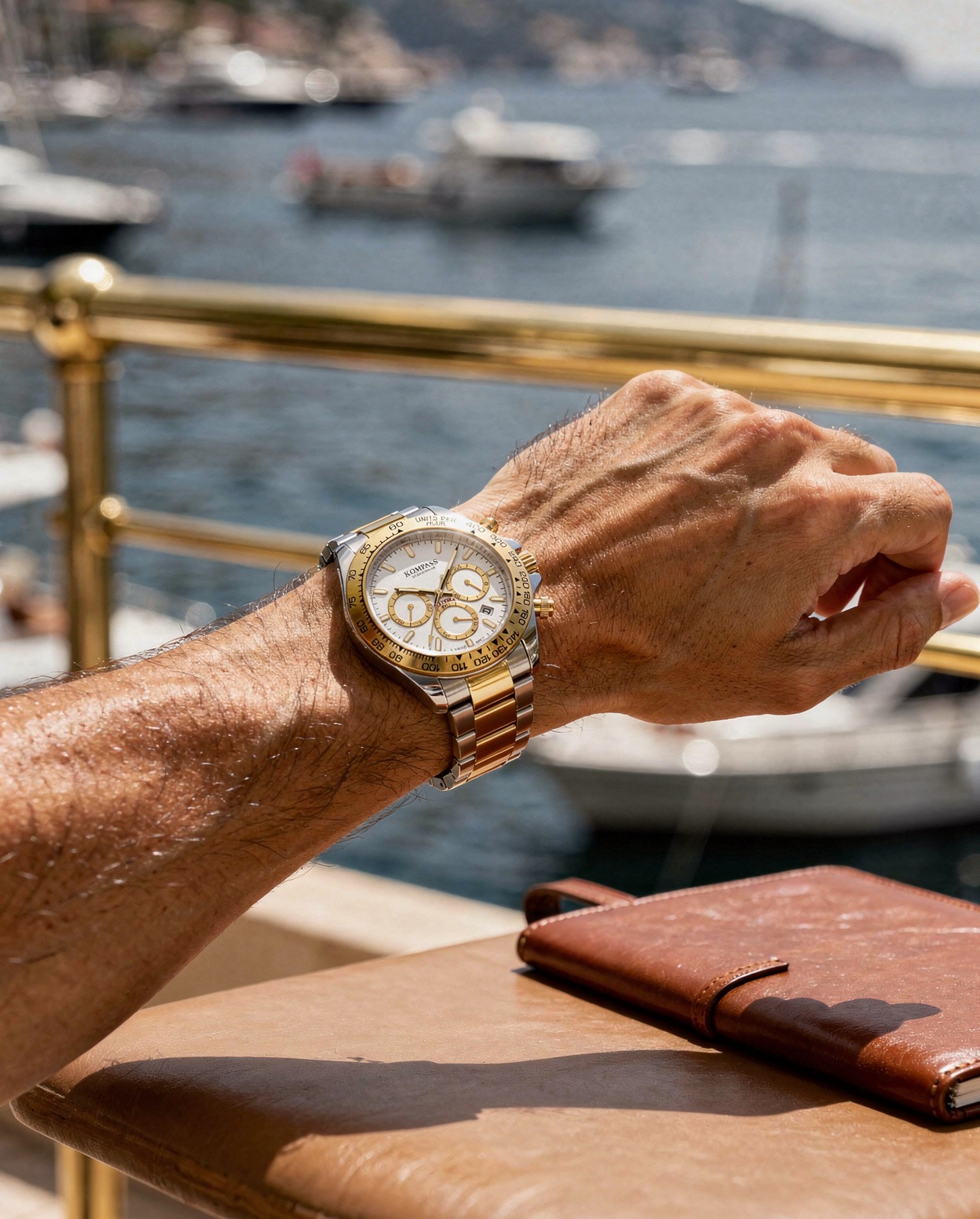 Kompass ChronoRace Silver Gold White - 3