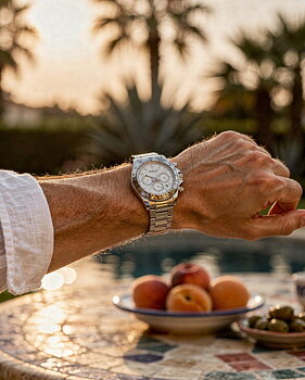 Kompass ChronoRace Silver White