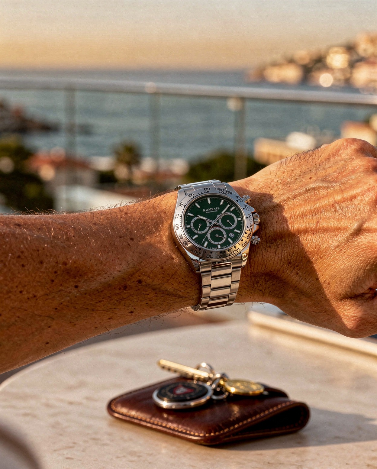 Kompass ChronoRace Silver Green - 2