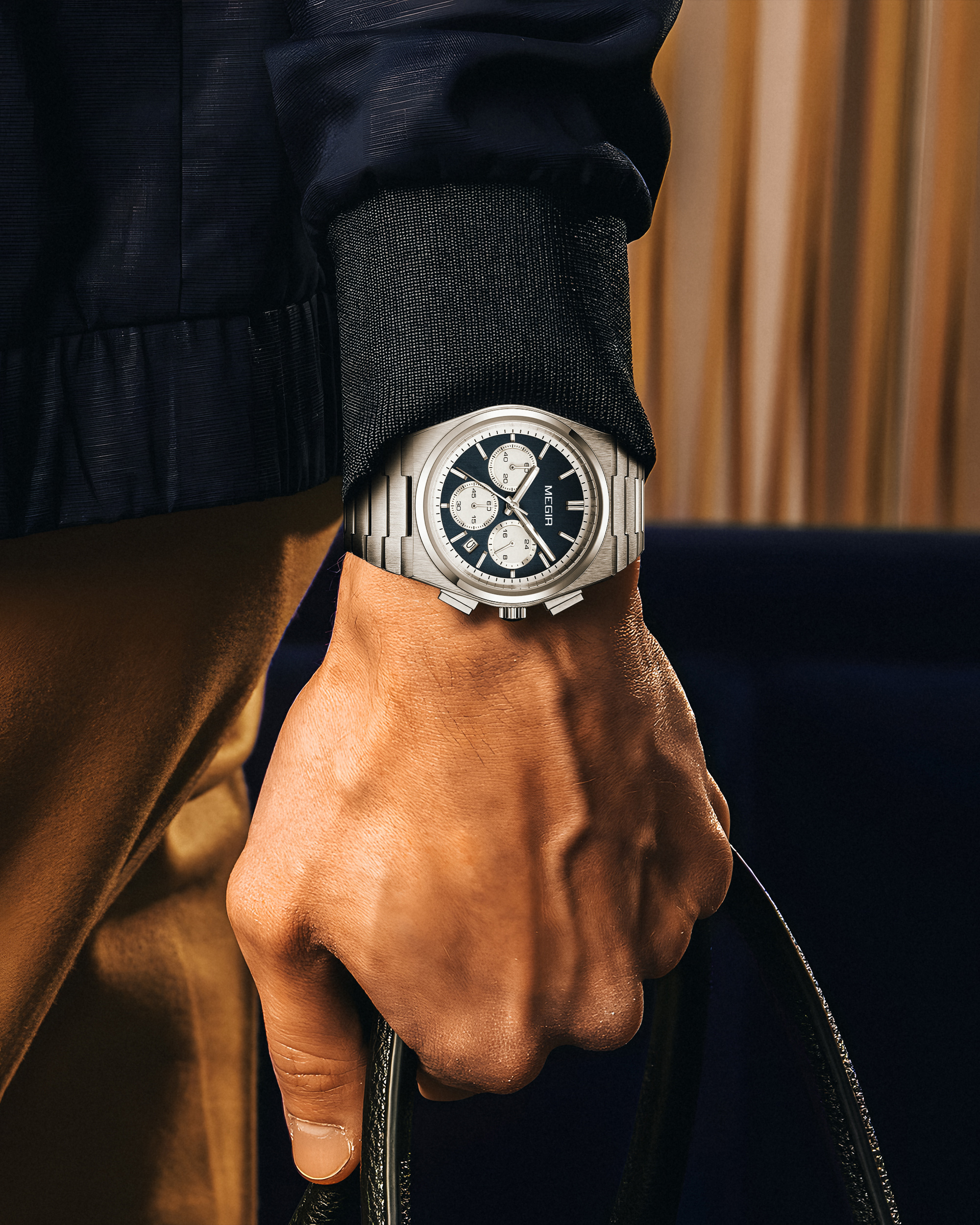 Megir Heritage Chrono Sapphire Blue - 5