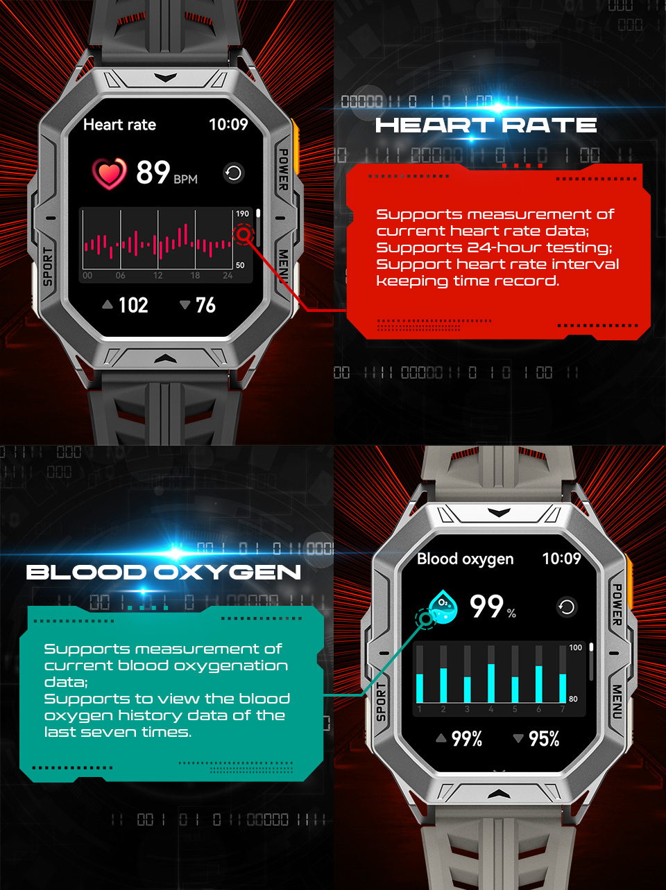 Philippe Palmer Smart Watch LP87 AMOLED Silver - 20