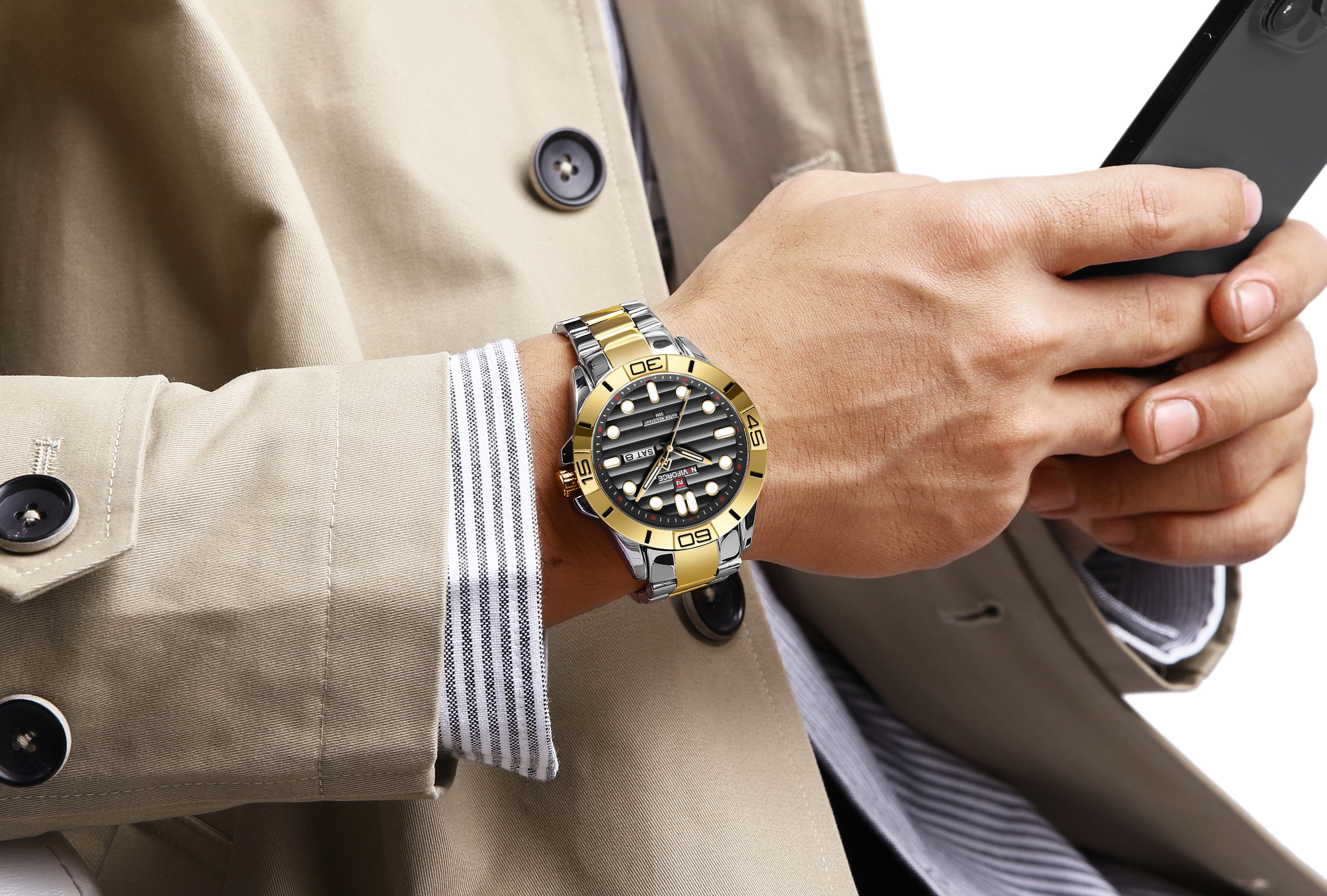 Naviforce Solid State Gold Black - 8