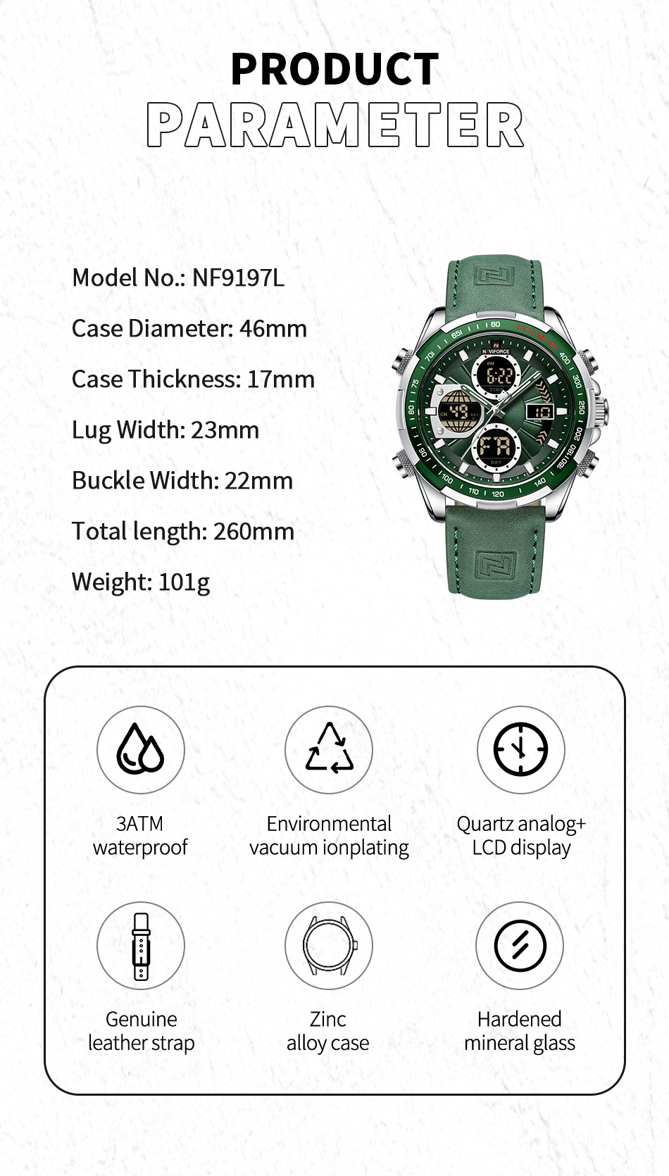 Naviforce Global Force Green - 5