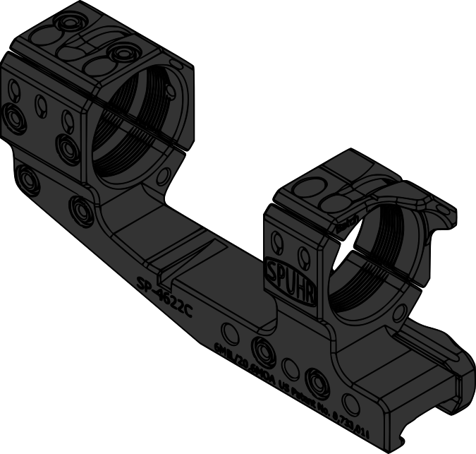 実物 SPUHR SP-4026 Mount 実物 SPUHR SP-4026 Mount Spuhr Cantilever Unimount 34mm 0MIL/MOA 1.26