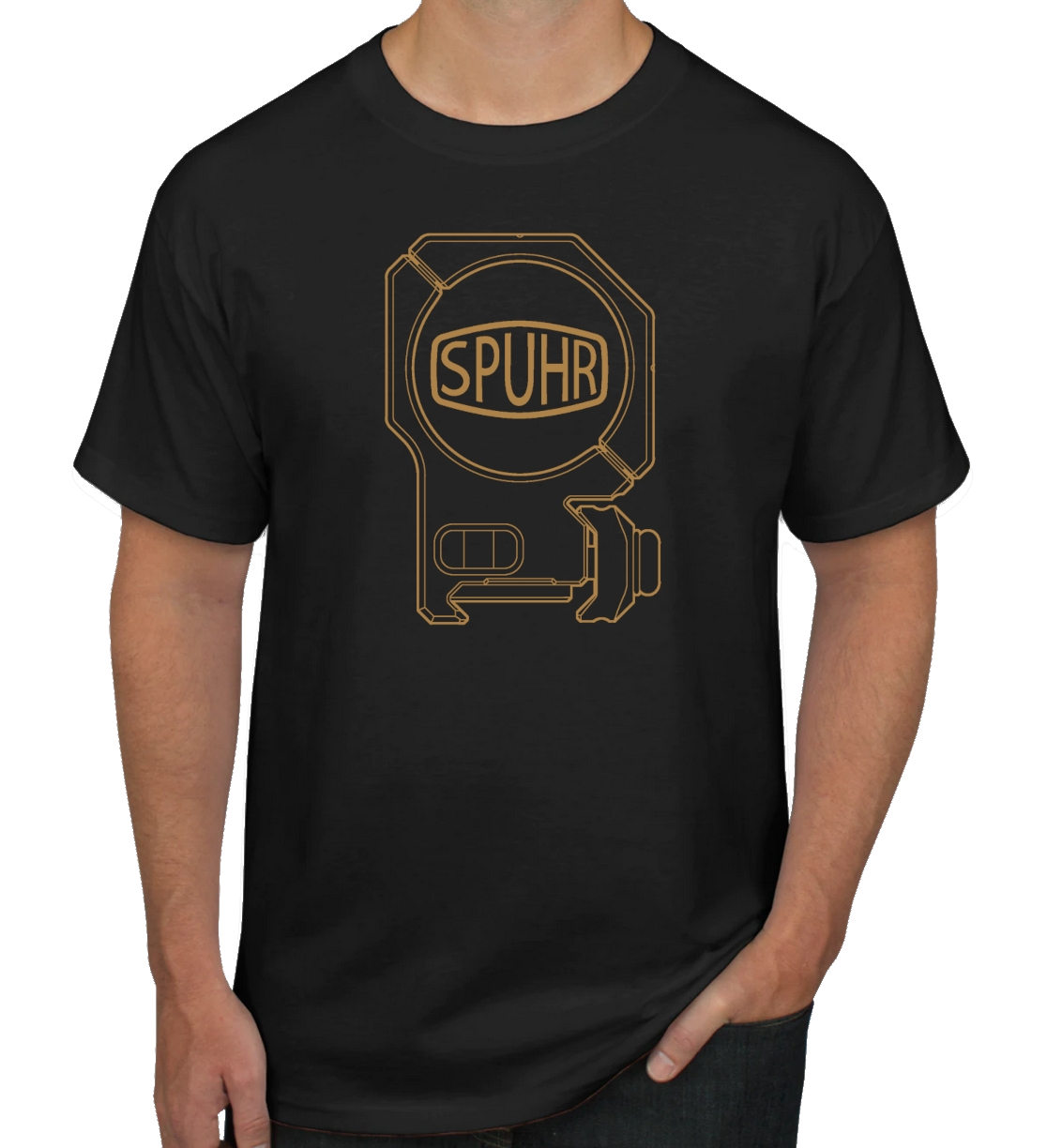 T-Shirt, ISMS, Black/Khaki, Male, XXL