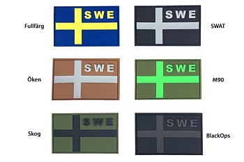 Svensk flagga, PVC, Kardborre