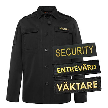 Väktare / Entrévärd / Security  Skjortjacka Svart, Robust