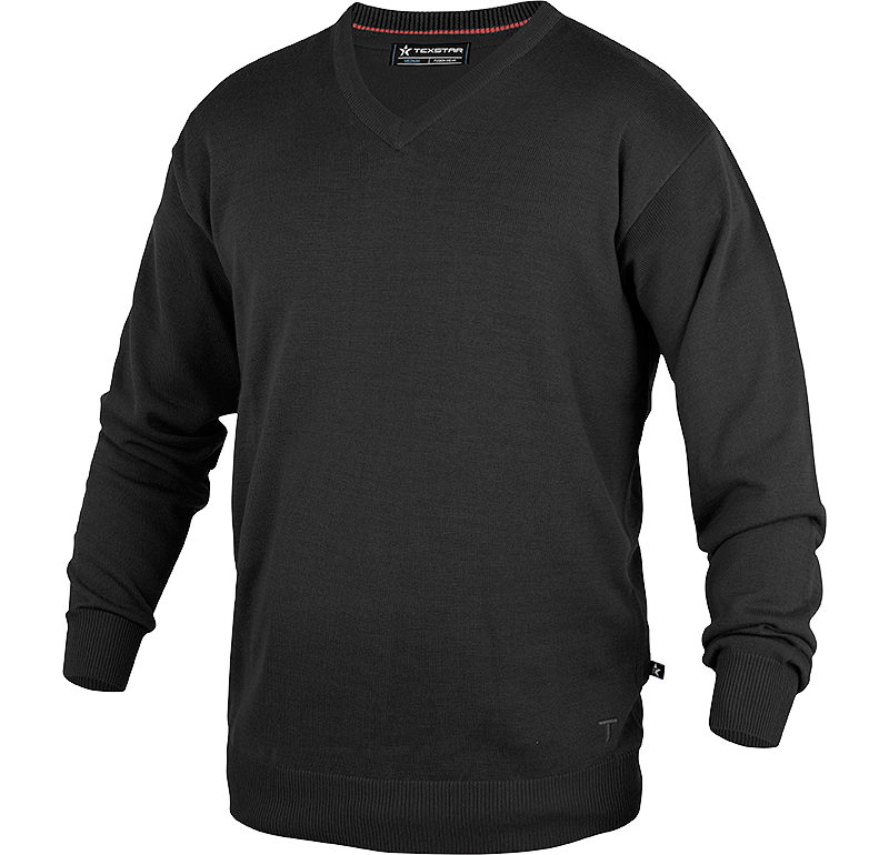 V-ringad Pullover Herr, Texstar - 5