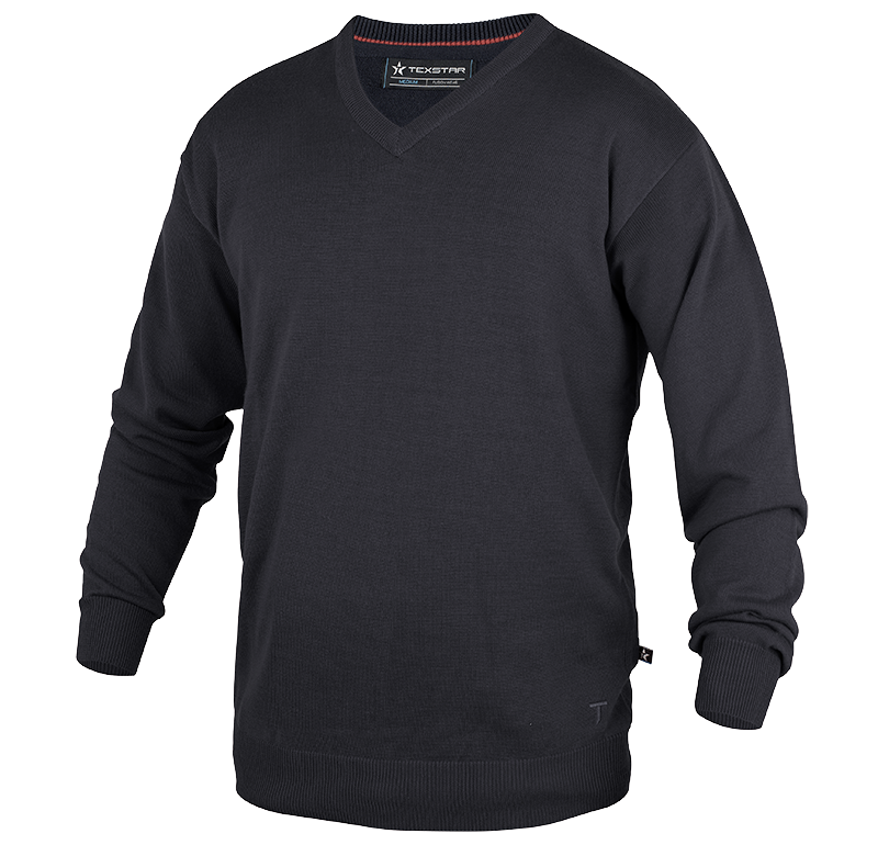 V-ringad Pullover Herr, Texstar - 11
