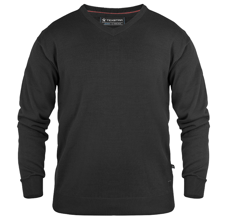 V-ringad Pullover Herr, Texstar - 4
