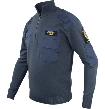 OV Natotröja med ½ zip & krage, Texstar Security