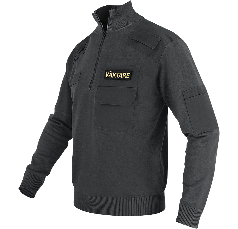 Natotröja med ½ zip & krage, Texstar Security - 2