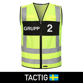 Reflexväst 'Grupp 1-10' Klass 2, Tactig