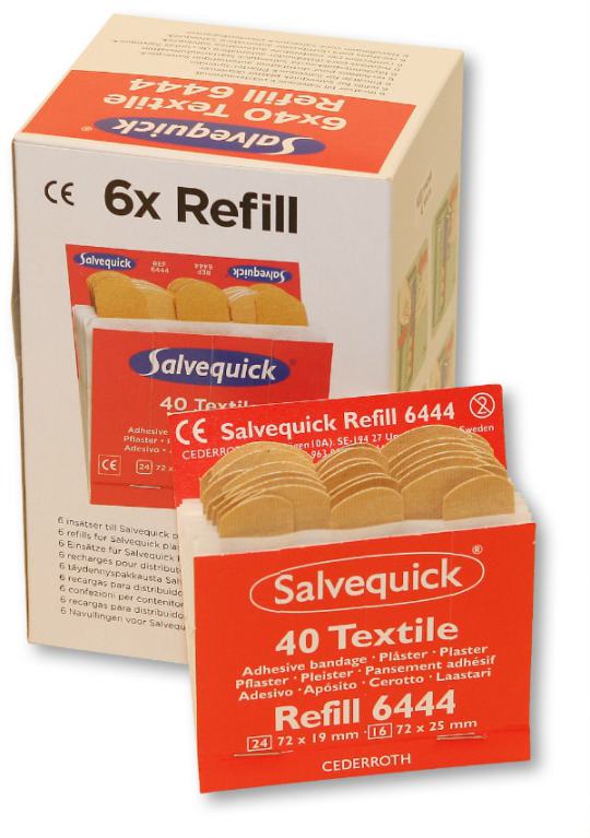 Plåsterrefill textilplåster, 6 st, Salvequick - 2