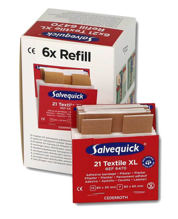 Plåsterrefill textil XL, 6 st, Salvequick - 2