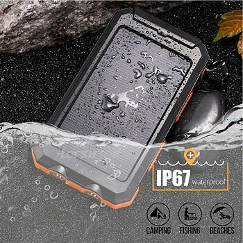 Powerbank 10 000 mAh, solceller mm