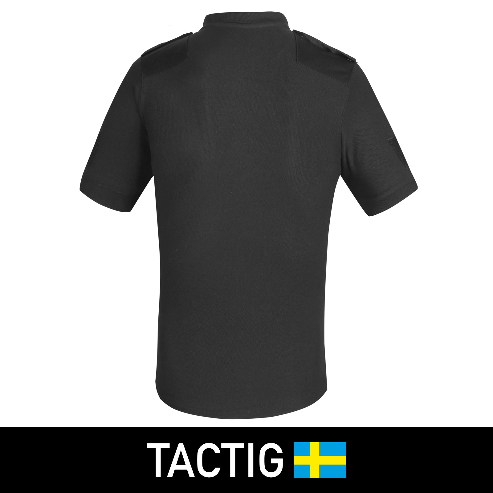 Piké Svart kort ärm, Tactig - 3