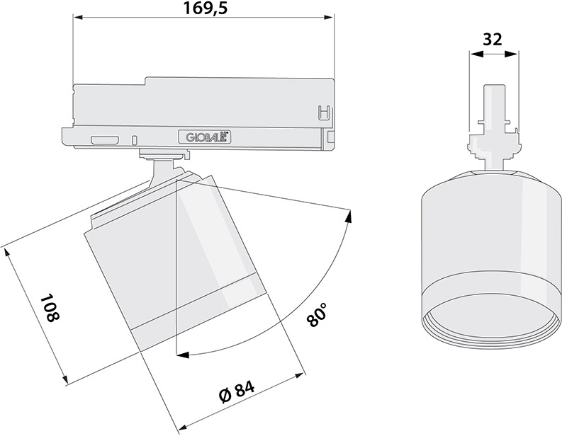 Standard  LED 23W, 3000lm - Svart - 2
