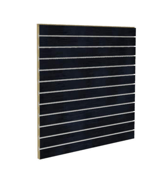 Spårpanel 1200x1200mm Svart/Grå/Ek/Valnöt. Svensk tillverkad! - 2