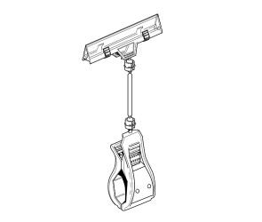 Skyltklämma med clip 50mm (10-pack) - 3