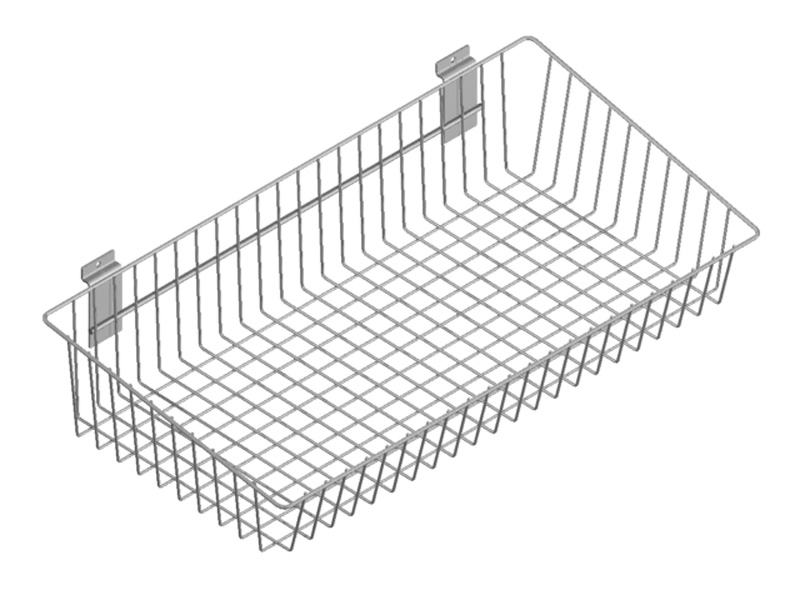 Spårpanel - Trådhylla, Trådkorg