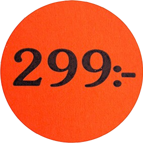 Etikett 199:-, 299:-, 399:-, 499:- och 599:- - 3